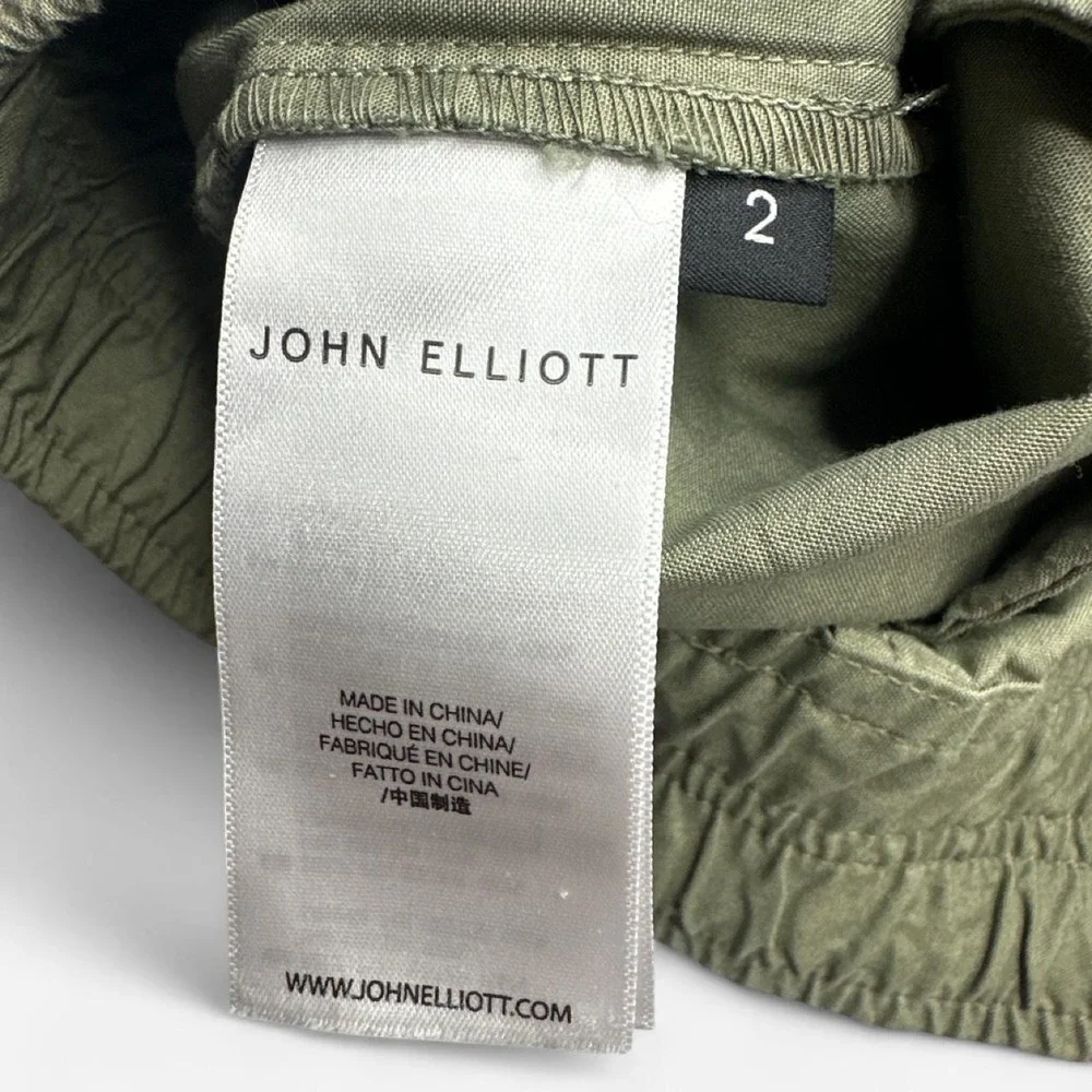 John Elliott Back Sateen Cargo Pants in Olive
